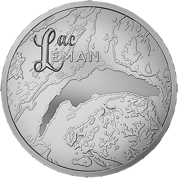 Silbermünze Genfersee