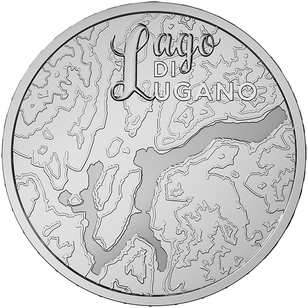 Silbermünze Luganersee