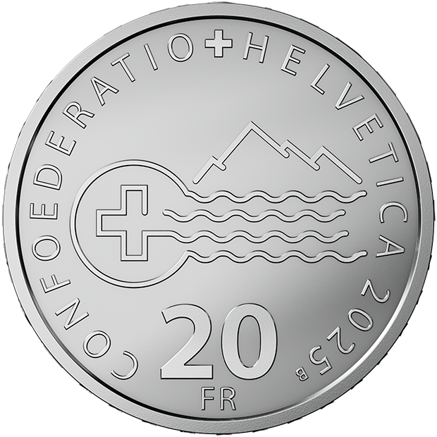 Silbermünze Luganersee