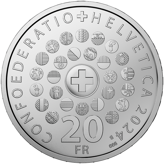 Silbermünze Die Schweiz