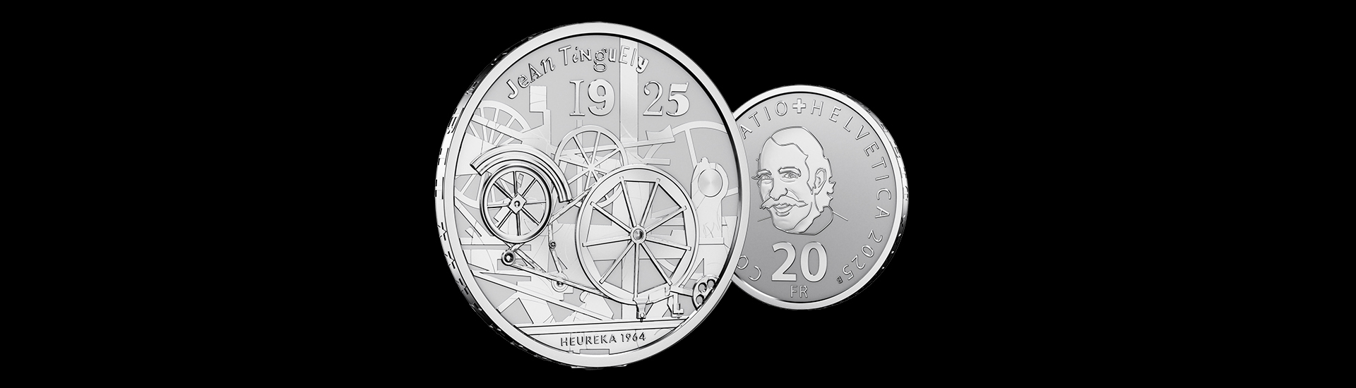 Silbermünze Tinguely